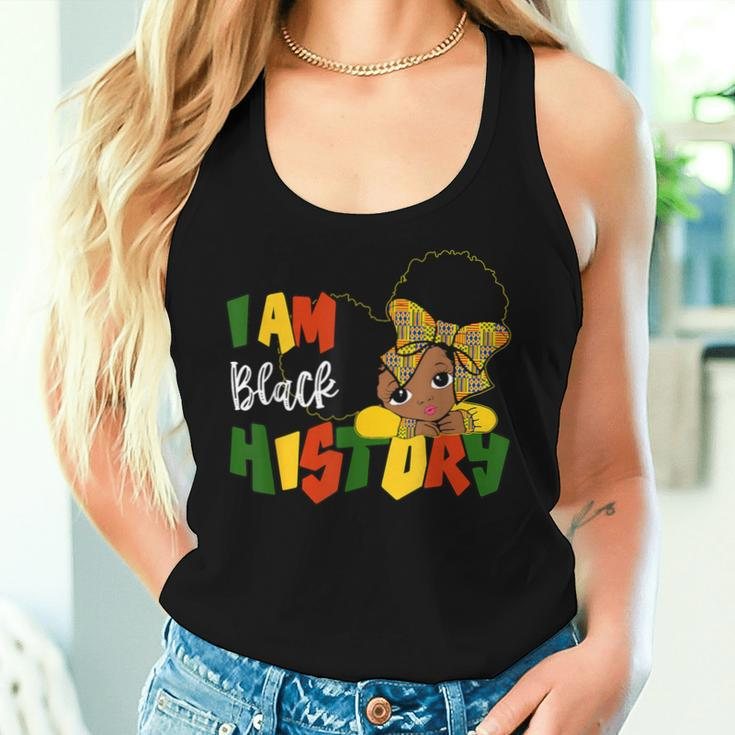 I Am Black History Month Girl Kid Traditional African Kente Women Tank Top Gifts for Her