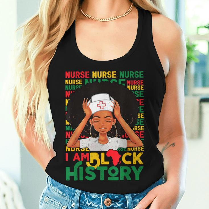 Black Woman Nurse Afro Retro Black History Month Women Women Tank Top Gifts for Her