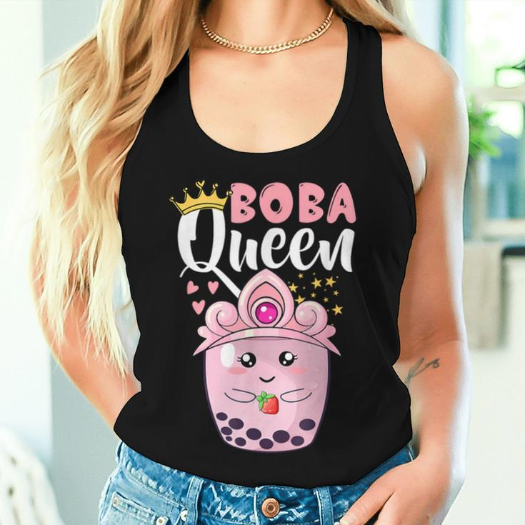 Boba Queen For N Girls Boba Bubble Tea Kawaii Japanese Women Tank Top Gifts for Her
