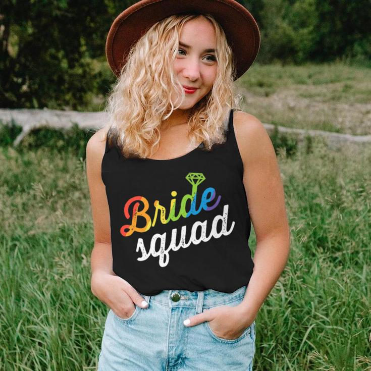 Bride Squad Lgbt Rainbow Flag Lesbian Bachelorette Party Women Tank Top Gifts for Her