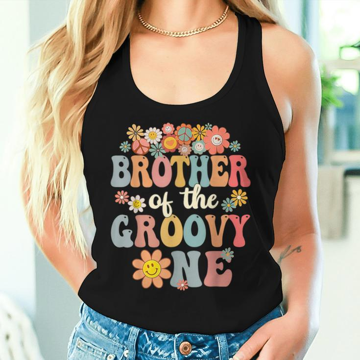 Brother Of Groovy One Matching Family 1St Birthday Party Women Tank Top Gifts for Her