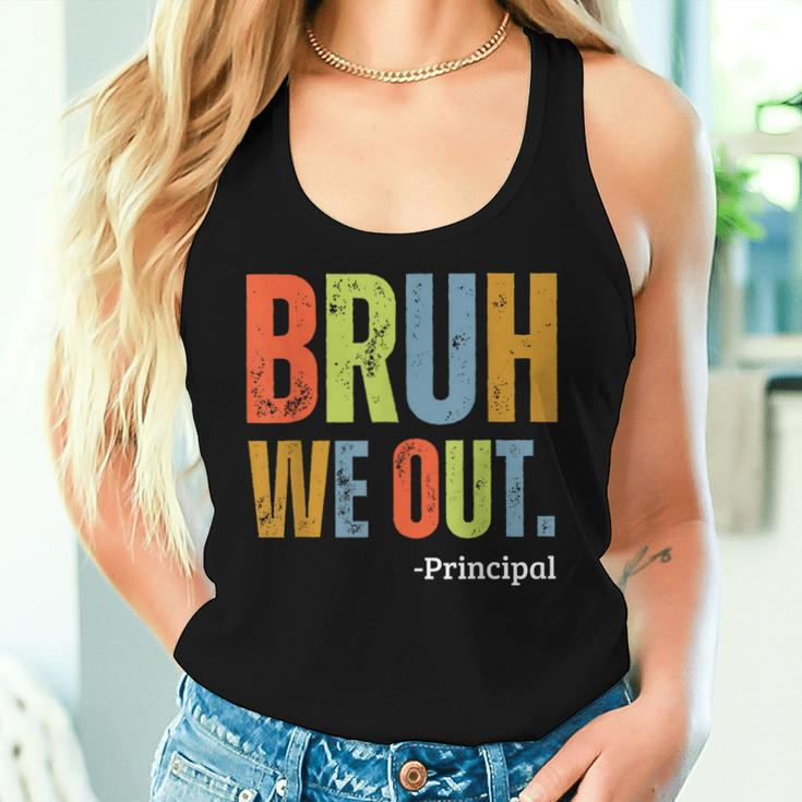 Bruh We Out Principal End Of School Year Teacher Summer Women Tank Top Gifts for Her