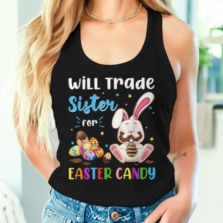 Bunny Eat Chocolate Eggs Will Trade Sister For Easter Candy Women Tank Top Gifts for Her