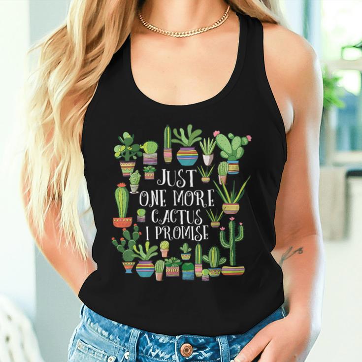 Camisa De Cactus Just One More Camisa De Cactus Amante De Las Plantas Cactus Camiseta sin mangas para mujer Regalos para ella