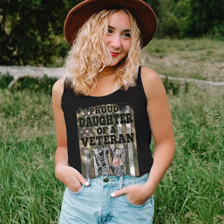 Camouflage American Veteran Proud Daughter Of A Veteran Women Tank Top Gifts for Her