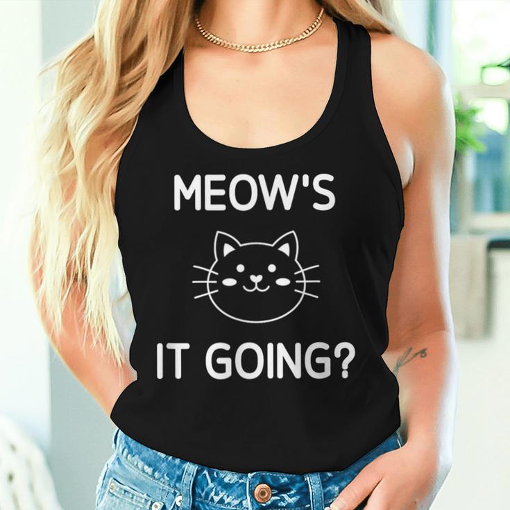 Cat Meow's It Going Jokes Sarcastic Women Tank Top Gifts for Her