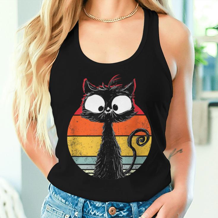 Cat Mummy Cute Retrointage Cat Sunset Cat Tank Top Frauen Geschenke für Sie