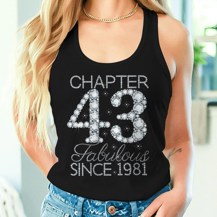 Chapter 43 Fabulous Since 1981 Happy 43Rd Birthday Girl Lady Women Tank Top Gifts for Her