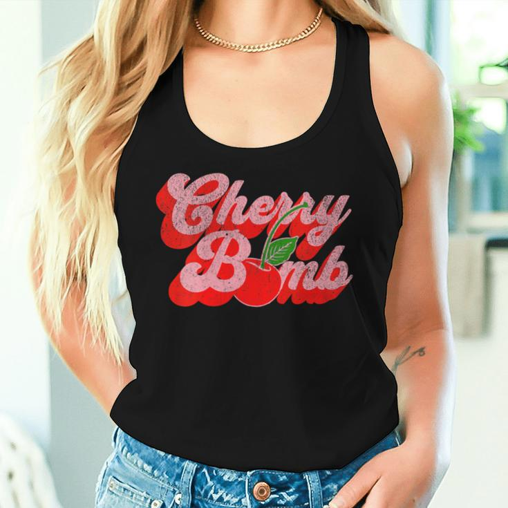 Cherry Bomb Retro 70S Vintage Style Cute Women Tank Top Gifts for Her