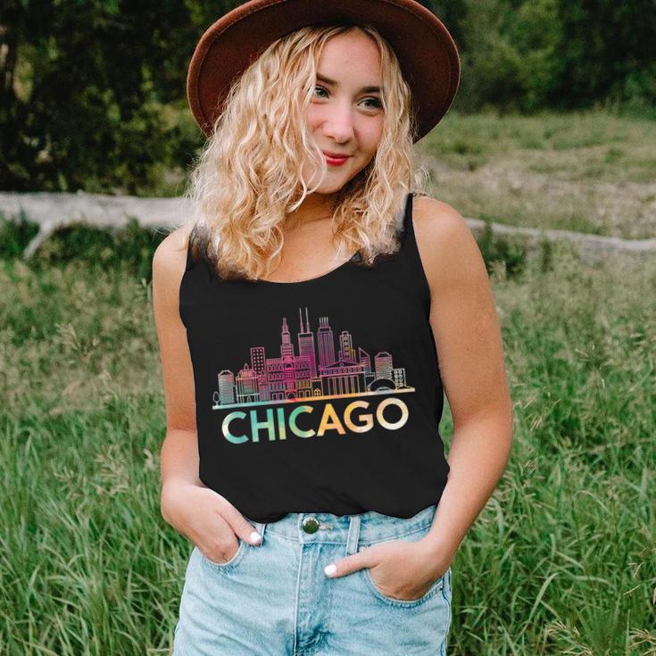 Chicago Illinois Skyline City Souvenir Girls Women Tank Top Gifts for Her