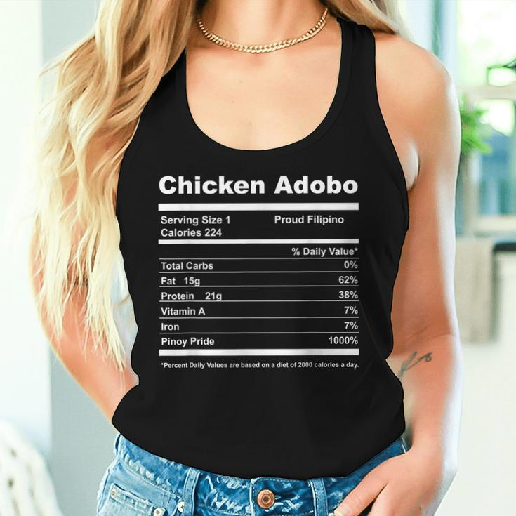 Chicken Adobo Nutrition Facts Filipino Pride Women Tank Top Gifts for Her