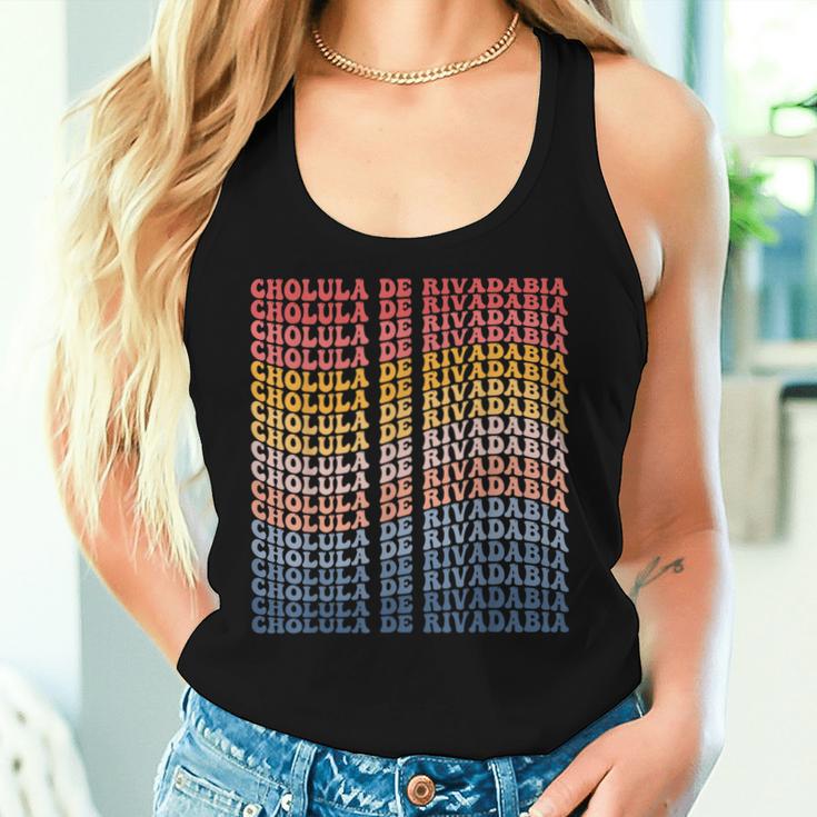 Cholula De Rivadabia City Groovy Retro Women Tank Top Gifts for Her