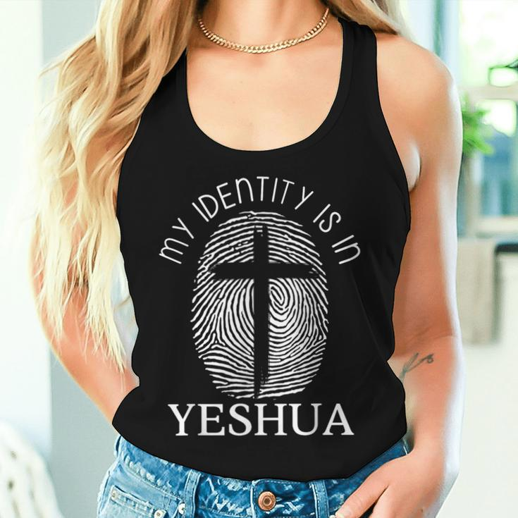 Christian My Identity Is In Yeshua Dna Jesus Faith Religious Women Tank Top Gifts for Her