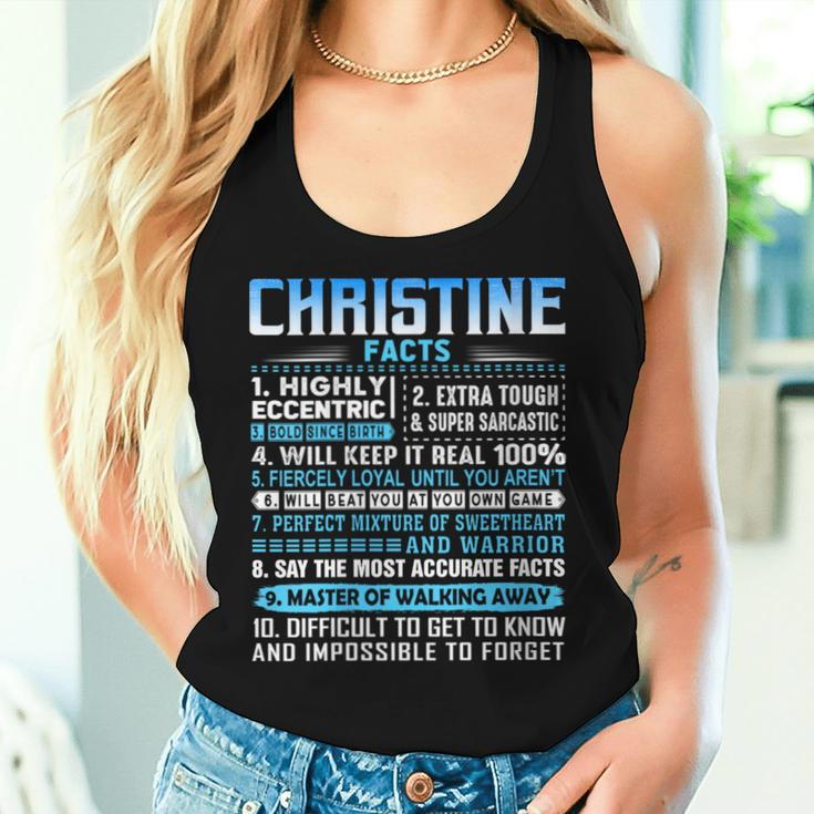 Christine Name Facts Personalized Name Birthday Women Tank Top Gifts for Her