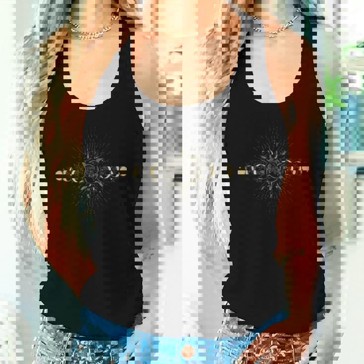 Ciclo Lunar Wicca Mágica Pagana Ciclo Celestial Wiccan Camiseta sin mangas para mujer Regalos para ella