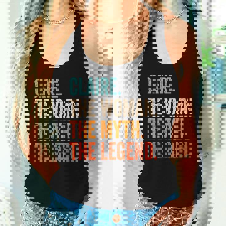 Claire The Woman The Myth The Legend First Name Claire Women Tank Top Gifts for Her