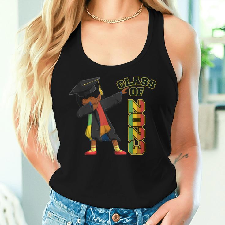 Class Of 2023 Graduation Dabbing African American Girl Women Tank Top Gifts for Her