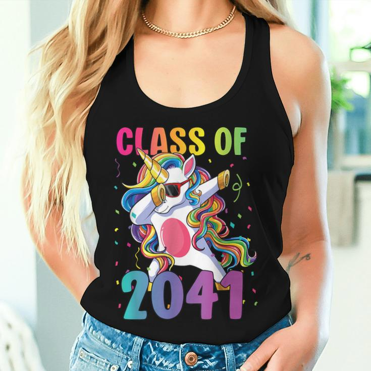 Class Of 2041 Girls Dabbing Unicorn Grow With Me Women Tank Top Gifts for Her