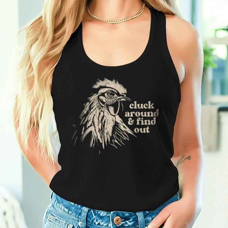 Cluck Around And Find Out Chicken Parody Kawai Animal Women Tank Top Gifts for Her