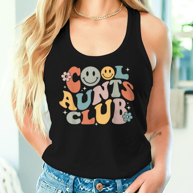 Cool Aunts Club Groovy Retro Smile Aunt Auntie Mother's Day Women Tank Top Gifts for Her