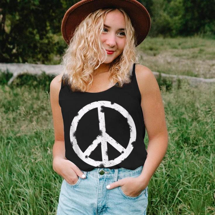 Cool Distressed Hippie Peace Sign Vintage Hippy Men Women Tank Top Gifts for Her