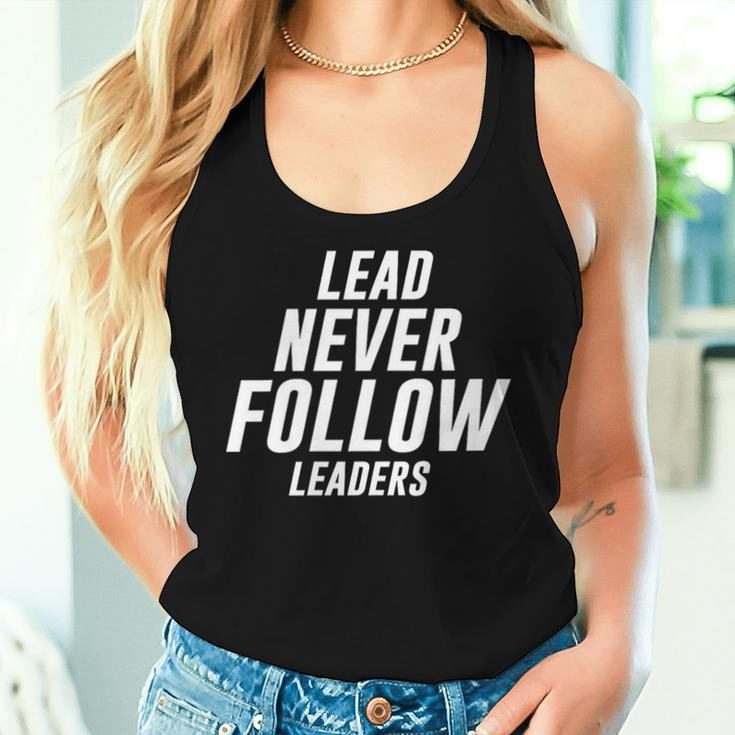Cool Saying Lead Never Follow Leaders Baseball Women Tank Top Gifts for Her