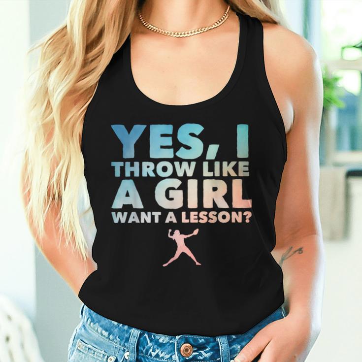 Cool Softball For Girls Pitcher Softball Player Women Tank Top Gifts for Her