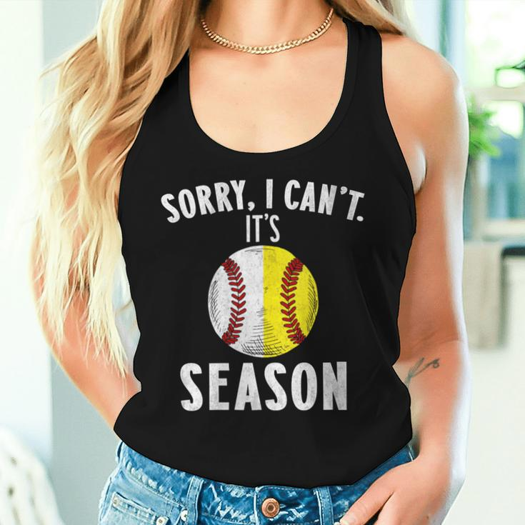 Cool Softball Mom Baseball Sorry I Can't Its Baseball Season Women Tank Top Gifts for Her