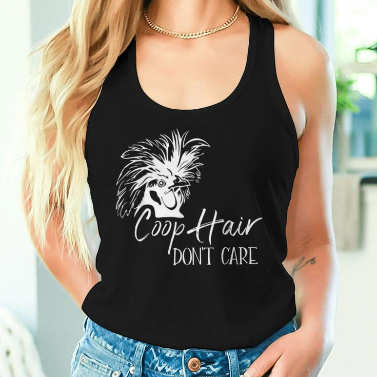 Coop Hair Don't Care Farm Animal Hen Chicken Lover Women Tank Top Gifts for Her