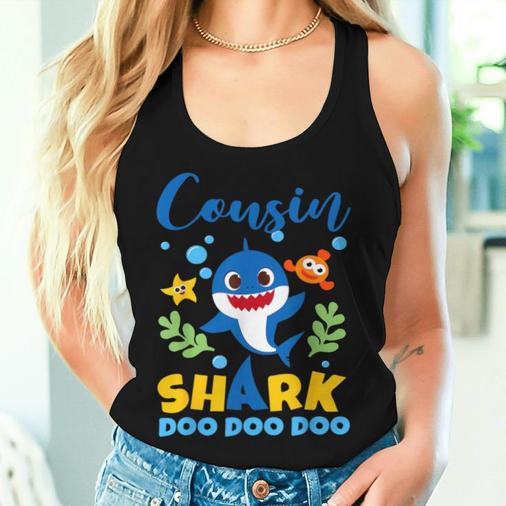 Cousin Of The Shark Birthday Boy Girl Party Family Women Tank Top Gifts for Her