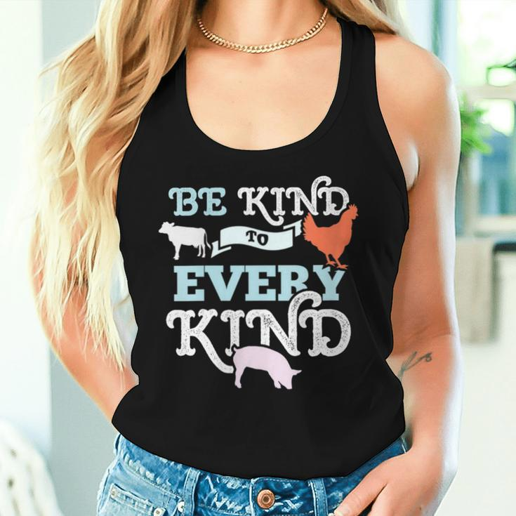 Cow Chicken Pig Support Kindness Animal Equality Vegan Women Tank Top Gifts for Her