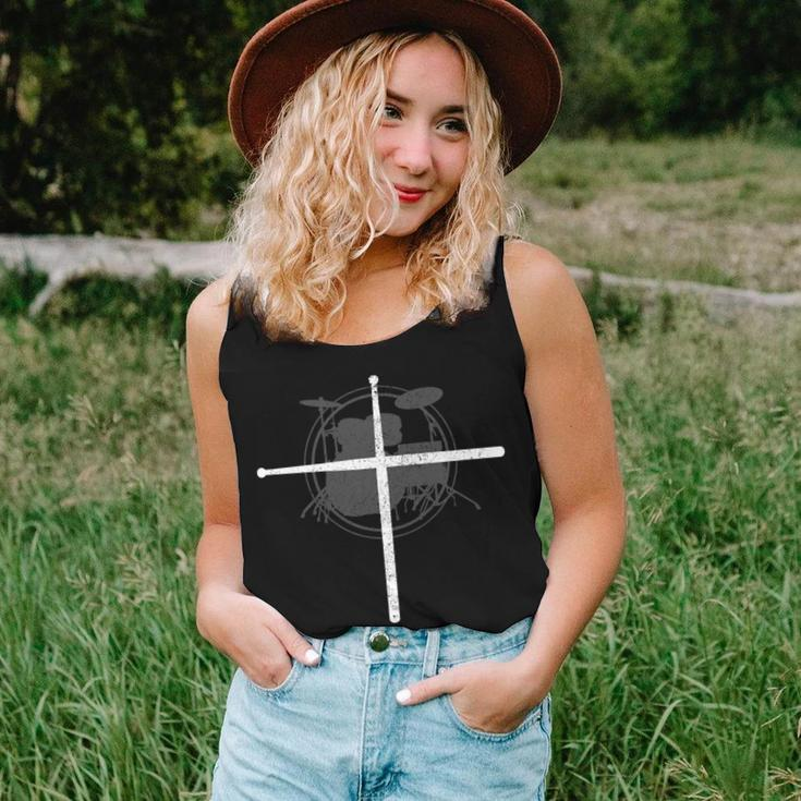 Cross Christian Band Drumsticks Women Tank Top Gifts for Her