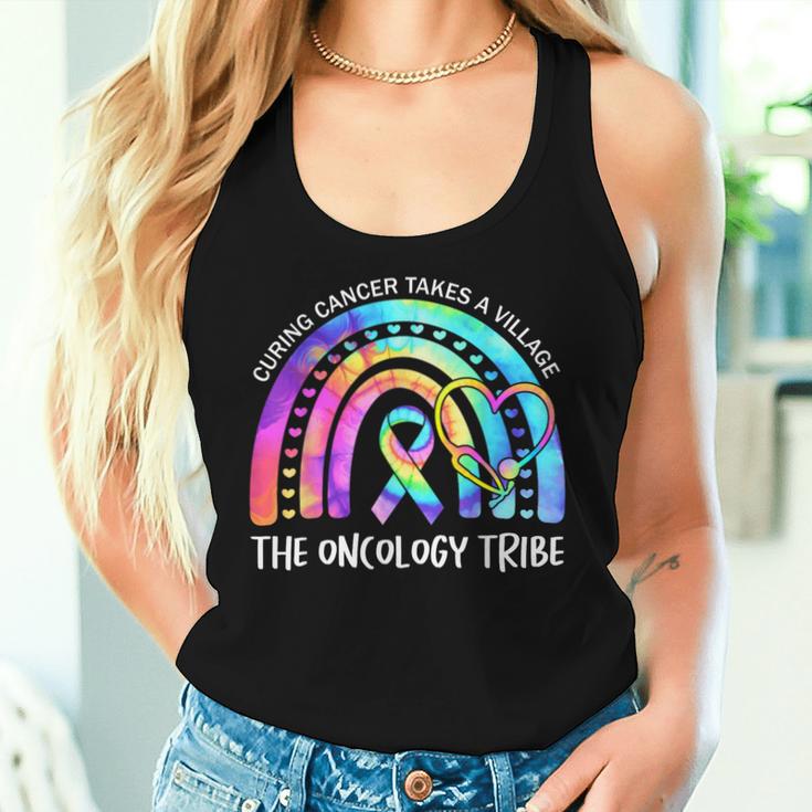 Curing Cancer Takes A Village The Oncology Tribe Nurse Team Women Tank Top Gifts for Her