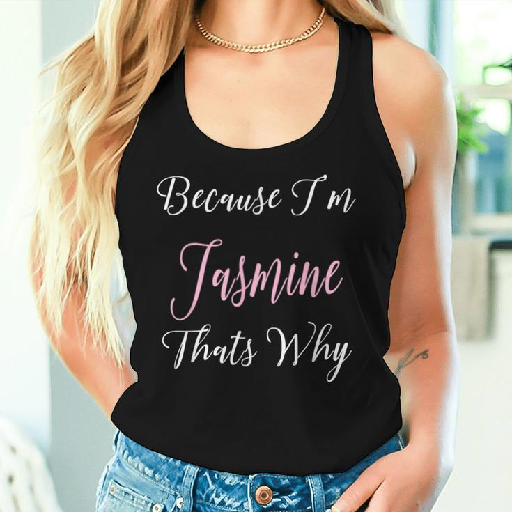 Custom Jasmine Name Personalized Cute Pink Girl Women Tank Top Gifts for Her