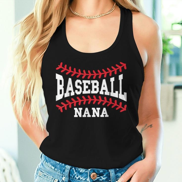 Cute Baseball Nana Laces Little League Grandma Women's Women Tank Top Gifts for Her