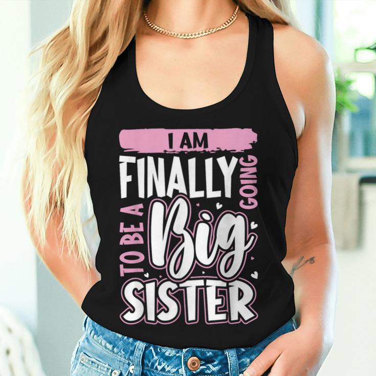 Cute Big Sister To Be I'm Finally Going To Be A Big Sister Women Tank Top Gifts for Her