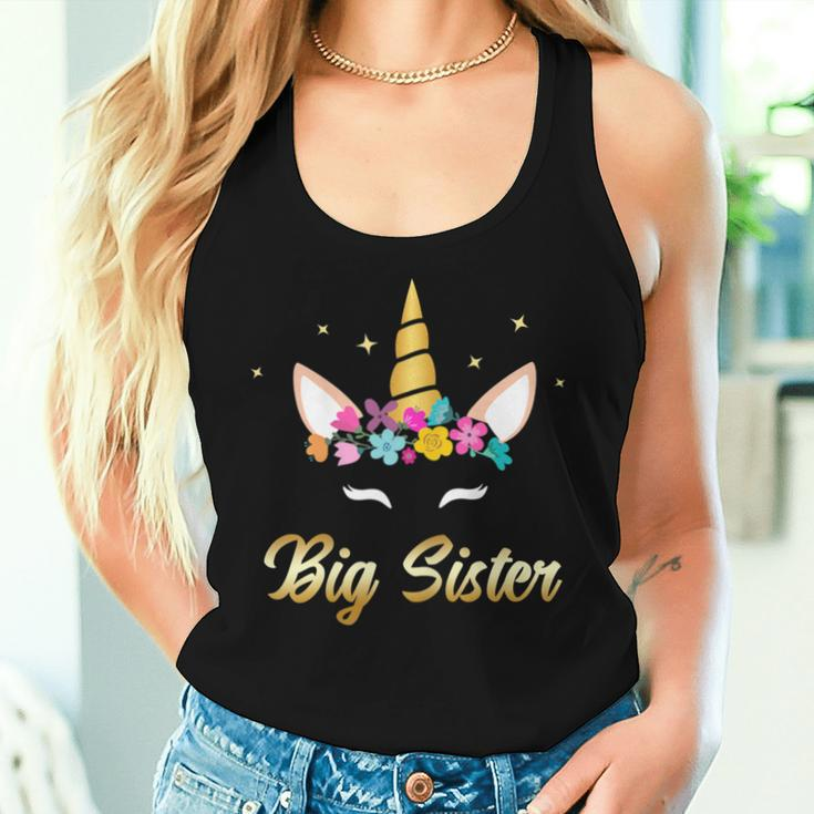 Cute Big Sister Unicorn Becoming Sister Girl Women Women Tank Top Gifts for Her