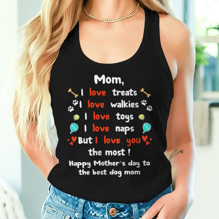 Cute Dog Mom Happy From Dog Women Tank Top Gifts for Her