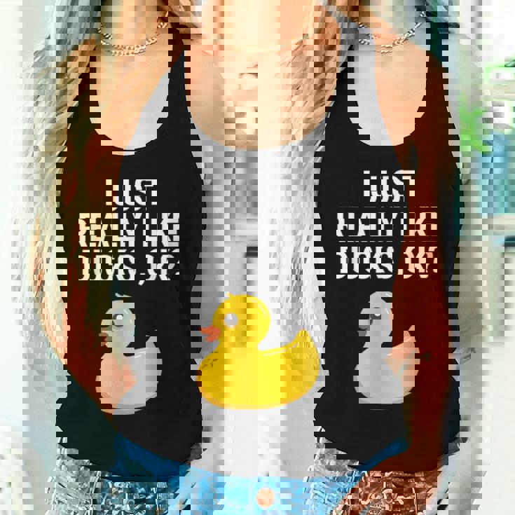 Cute Duck Lovers I Just Really Like Ducks Ok Women Tank Top Gifts for Her