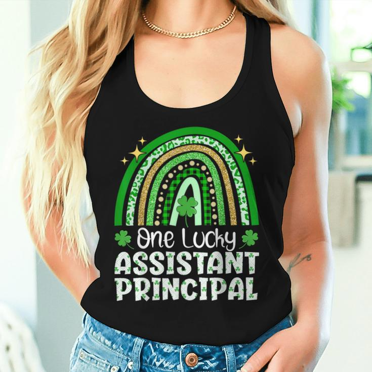 Cute One Lucky Assistant Principal Rainbow St Patrick’S Day Women Tank Top Gifts for Her