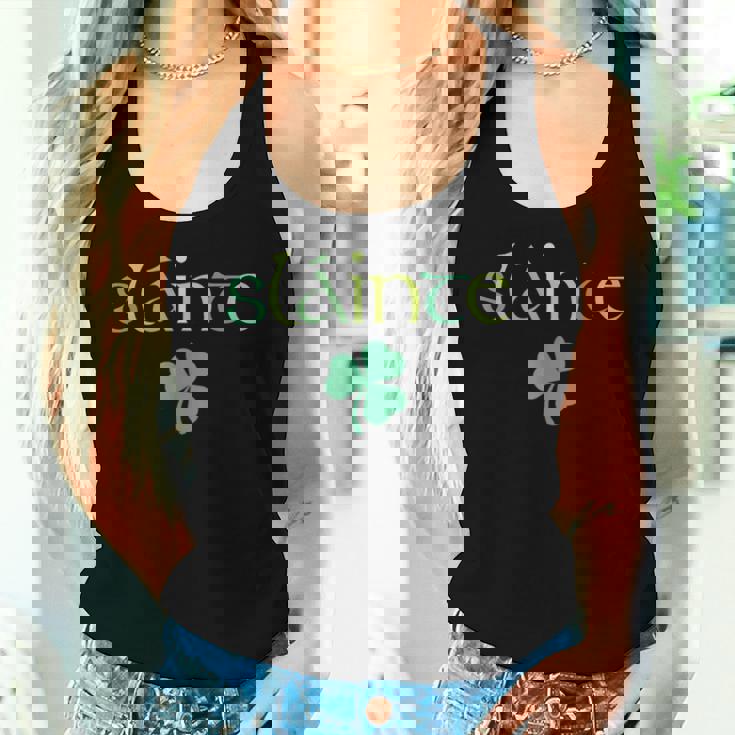 Cute Slainte Irish Trendy St Patrick's Day Lucky Women Tank Top Gifts for Her