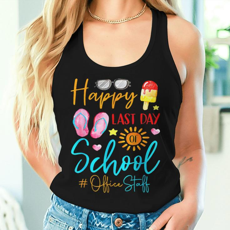 Cute Summer Teacher Happy Last Day Of School Office Staff Women Tank Top Gifts for Her