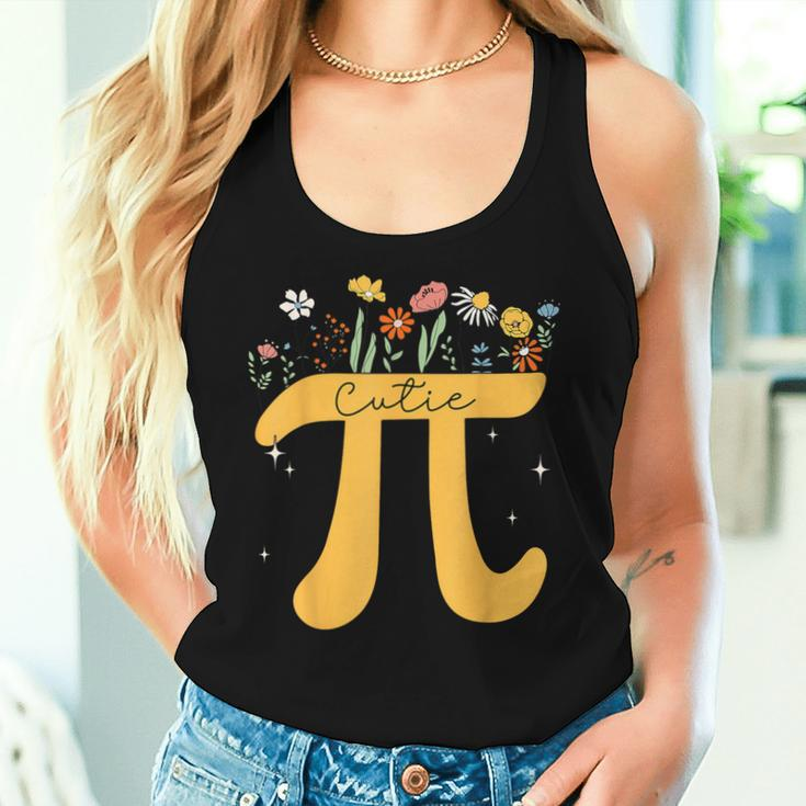 Cutie Pi Wildflower Flower Pi Day Girls Math Lover Women Tank Top Gifts for Her