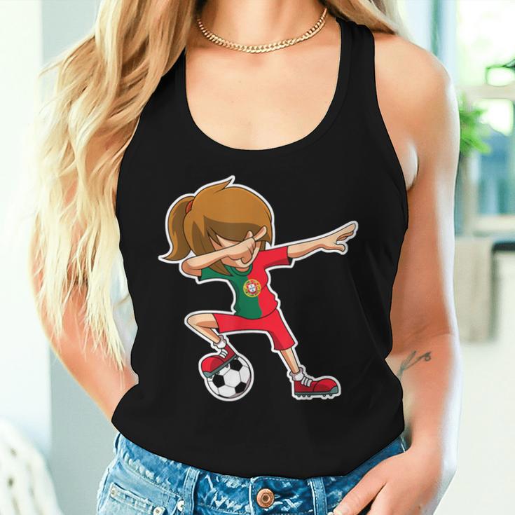 Dabbing Football Girls' Portugal Jersey Portuguese Dab Tank Top Frauen Geschenke für Sie