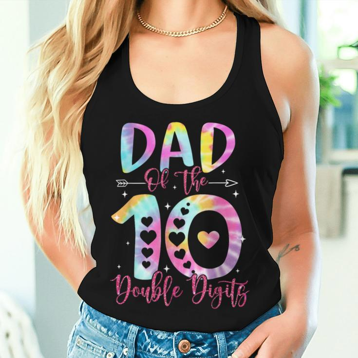 Dad Of The Birthday Girl Double Digits 10Th Birthday Women Tank Top Gifts for Her