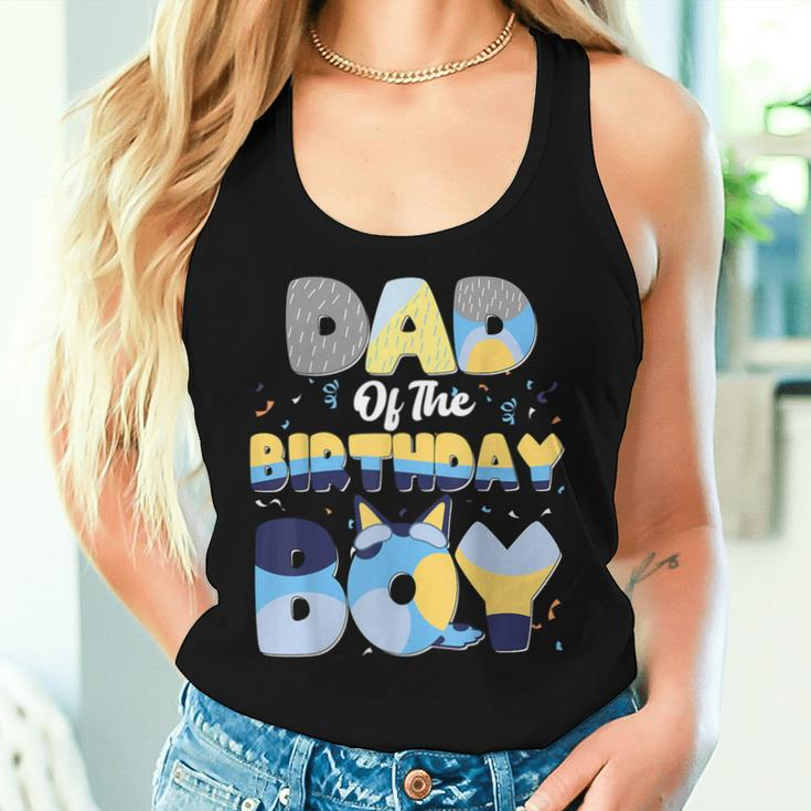 Dad And Mom Birthday Boy Dog Family Matching Women Tank Top Gifts for Her