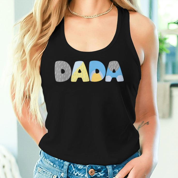 Dad And Mom Dada Birthday Boy Dog Family Matching Women Tank Top Gifts for Her