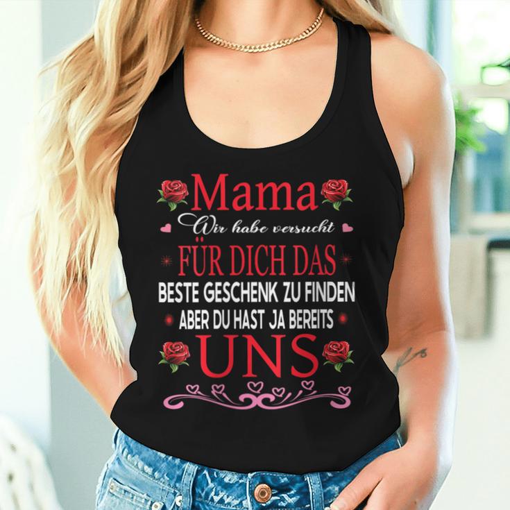 Damen Muttertagsgeschenk Mama Muttertag Spruch Beste Mutti & Mami Mit-Ausschnitt Tank Top Frauen Geschenke für Sie