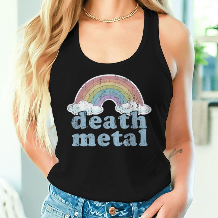 Death Metal Rainbow Retro Vintage Rock Music Metalhead Women Tank Top Gifts for Her