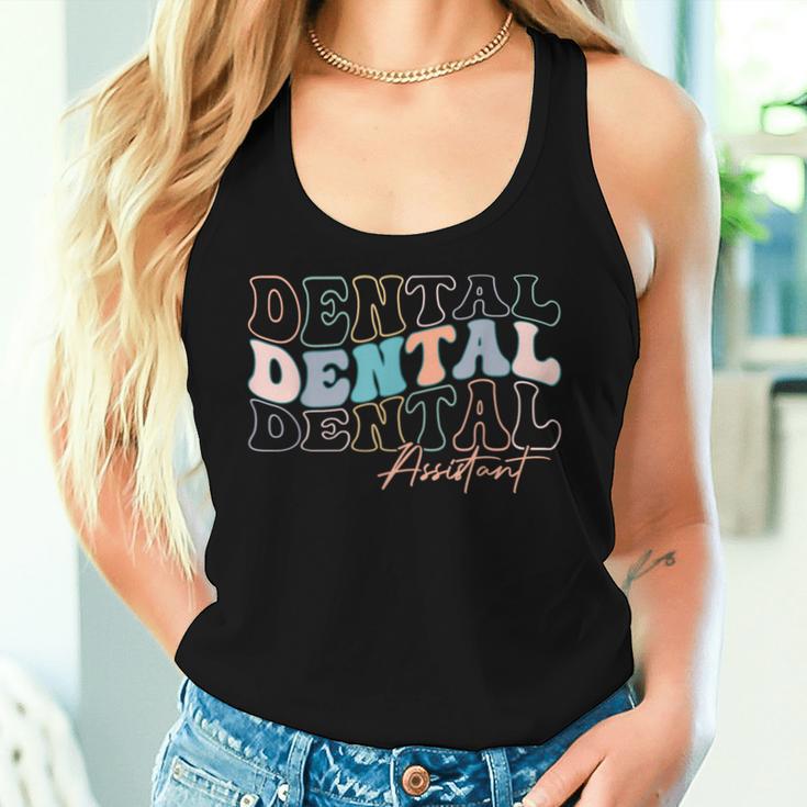 Dentist Groovy Dental Assistant For Dental Dentist Women Tank Top Gifts for Her